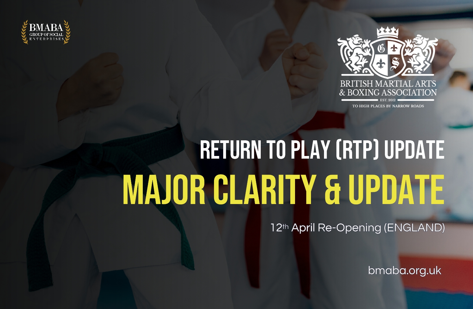 MAJOR UPDATE: Sport England Return To Play Open-Use Confirmation